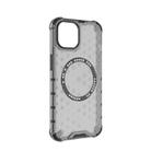 For iPhone 14 Plus Honeycomb Magnetic Ring Shockproof Phone Case(Black) - 3