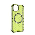 For iPhone 14 Plus Honeycomb Magnetic Ring Shockproof Phone Case(Green) - 3