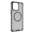 For iPhone 14 Pro Honeycomb Magnetic Ring Shockproof Phone Case(Black) - 3