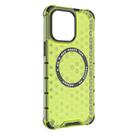 For iPhone 14 Pro Max Honeycomb Magnetic Ring Shockproof Phone Case(Green) - 3