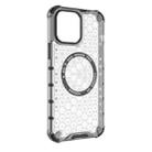 For iPhone 13 Pro Max Honeycomb Magnetic Ring Shockproof Phone Case(White) - 3