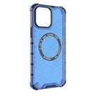 For iPhone 13 Pro Max Honeycomb Magnetic Ring Shockproof Phone Case(Blue) - 3
