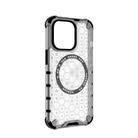 For iPhone 13 Pro Honeycomb Magnetic Ring Shockproof Phone Case(White) - 3