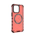 For iPhone 13 Pro Honeycomb Magnetic Ring Shockproof Phone Case(Red) - 3