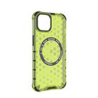 For iPhone 13 Honeycomb Magnetic Ring Shockproof Phone Case(Green) - 3