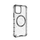 For iPhone 12 Pro Max Honeycomb Magnetic Ring Shockproof Phone Case(White) - 3