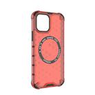 For iPhone 12 Pro Max Honeycomb Magnetic Ring Shockproof Phone Case(Red) - 3