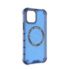 For iPhone 12 Pro Max Honeycomb Magnetic Ring Shockproof Phone Case(Blue) - 3