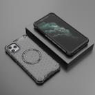 For iPhone 11 Pro Max Honeycomb Magnetic Ring Shockproof Phone Case(Black) - 2