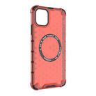 For iPhone 11 Pro Max Honeycomb Magnetic Ring Shockproof Phone Case(Red) - 3