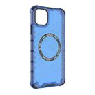 For iPhone 11 Pro Max Honeycomb Magnetic Ring Shockproof Phone Case(Blue) - 3