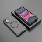 For iPhone 11 Honeycomb Magnetic Ring Shockproof Phone Case(Black) - 2