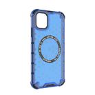 For iPhone 11 Honeycomb Magnetic Ring Shockproof Phone Case(Blue) - 3