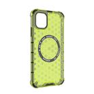 For iPhone 11 Honeycomb Magnetic Ring Shockproof Phone Case(Green) - 3