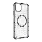 For iPhone 11 Pro Honeycomb Magnetic Ring Shockproof Phone Case(White) - 3