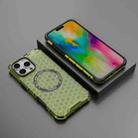 For iPhone 16 Pro Max Honeycomb Magnetic Ring Shockproof Phone Case(Green) - 2