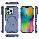 For iPhone 16 Pro Honeycomb Magnetic Ring Shockproof Phone Case(Blue) - 3