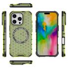 For iPhone 16 Pro Honeycomb Magnetic Ring Shockproof Phone Case(Green) - 3