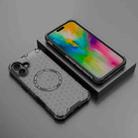 For iPhone 16 Plus Honeycomb Magnetic Ring Shockproof Phone Case(Black) - 2