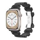 For Apple Watch Series 9 45mm Y Type Pure Titanium Watch Band(Black) - 1