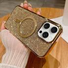 For iPhone 15 Pro Diamonds Plated Magsafe Phone Case(Gold) - 1