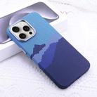 For iPhone 15 Pro Kevlar Carbon Fiber Texture MagSafe Magnetic Phone Case(Blue) - 1