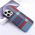 For iPhone 15 Pro Kevlar Carbon Fiber Texture MagSafe Magnetic Phone Case(Red Blue Checkered) - 1