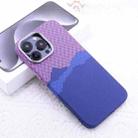 For iPhone 14 Pro Kevlar Carbon Fiber Texture MagSafe Magnetic Phone Case(Pink) - 1