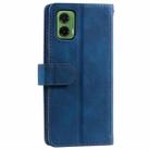 For Motorola Moto G35 Nine Card Zipper Bag Leather Phone Case with Lanyard(Blue) - 3
