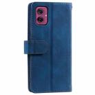 For Motorola Moto G55 Nine Card Zipper Bag Leather Phone Case with Lanyard(Blue) - 3