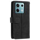 For Motorola Edge 60 Fusion Nine Card Zipper Bag Leather Phone Case with Lanyard(Black) - 3