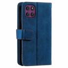 For Motorola Edge 60 Pro Nine Card Zipper Bag Leather Phone Case with Lanyard(Blue) - 3