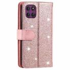 For Motorola Edge 60 Pro Nine Card Zipper Bag Leather Phone Case with Lanyard(Pink) - 3