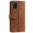 For Honor 200 Lite Nine Card Zipper Bag Leather Phone Case with Lanyard(Brown) - 3