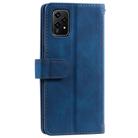 For Honor 200 Lite Nine Card Zipper Bag Leather Phone Case with Lanyard(Blue) - 3