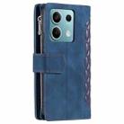 For Motorola Edge 60 Fusion Grid Texture Zipper Leather Phone Case with Lanyard(Blue) - 3