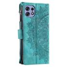 For Motorola Edge 50 Pro Multi-Card Totem Zipper Leather Phone Case(Green) - 3