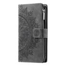 For Motorola Edge 50 Pro Multi-Card Totem Zipper Leather Phone Case(Grey) - 2