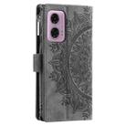 For Motorola Moto G85 Multi-Card Totem Zipper Leather Phone Case(Grey) - 3