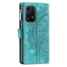 For Honor 200 Lite Multi-Card Totem Zipper Leather Phone Case(Green) - 3