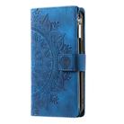 For Honor 200 Lite Multi-Card Totem Zipper Leather Phone Case(Blue) - 2