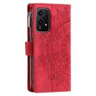 For Honor 200 Lite Multi-Card Totem Zipper Leather Phone Case(Red) - 3