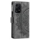 For Honor 200 Lite Multi-Card Totem Zipper Leather Phone Case(Grey) - 3