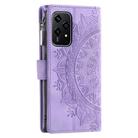 For Honor 200 Lite Multi-Card Totem Zipper Leather Phone Case(Purple) - 3