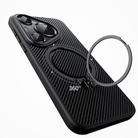 For Huawei Pura 70 Pro Double Ring MagSafe Holder Carbon Fibre Phone Case(Black) - 2