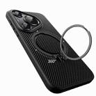 For Huawei Pura 70 Pro Double Ring MagSafe Holder Carbon Fibre Phone Case(Silver) - 2