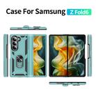 For Samsung Galaxy Z Fold6 5G Shockproof TPU + PC Phone Case with Protective Strap(Grey Green) - 2