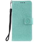 For Honor 200 Lite Global Totem Flower Embossed Leather Phone Case with Lanyard(Green) - 2