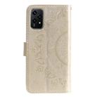 For Honor 200 Lite Totem Flower Embossed Leather Phone Case with Lanyard(Gold) - 3