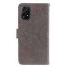 For Honor 200 Lite Totem Flower Embossed Leather Phone Case with Lanyard(Grey) - 3